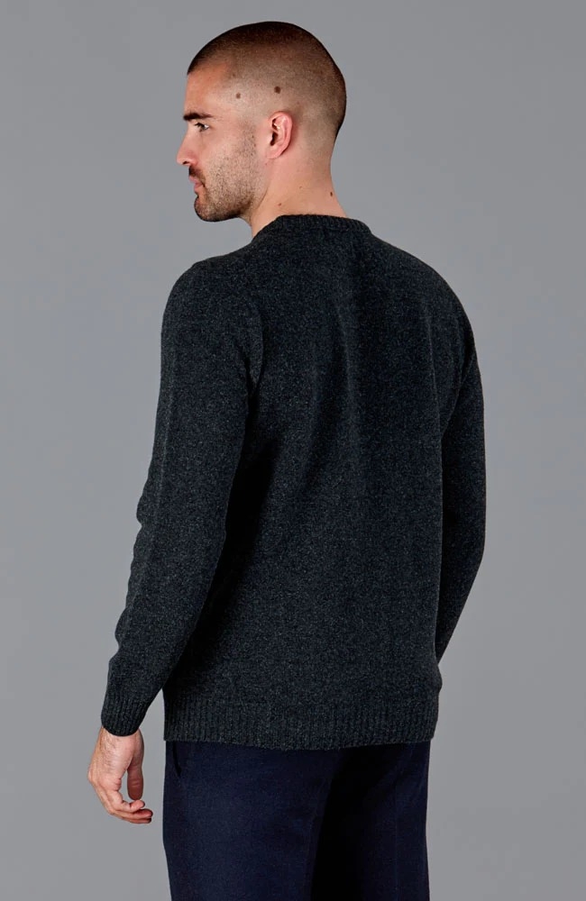 Paul James Mens 100% British Lambswool Crew Neck Sweater - Black