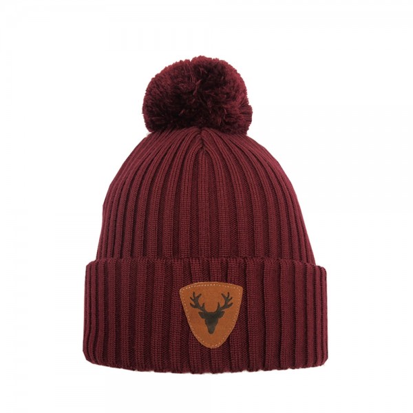 Caribou Merino Wool Beanie – Dark Red by SuperYellow, Finland