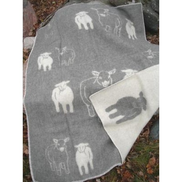 Sheep Lamb Wool Throw Blanket 3 Sizes 2 Colors
