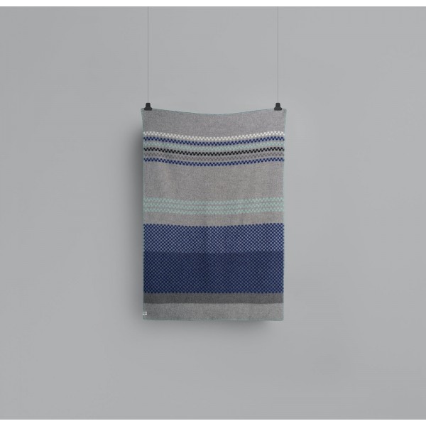 Toskaft 56037 - Gray-Turquoise Wool Blanket