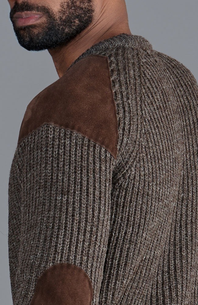 Paul James Mens Chunky British Wool Ribbed Shooting Sweater