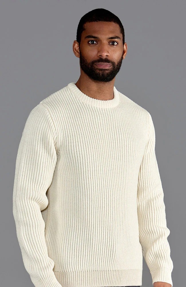 Ribbed sweater mens hot sale