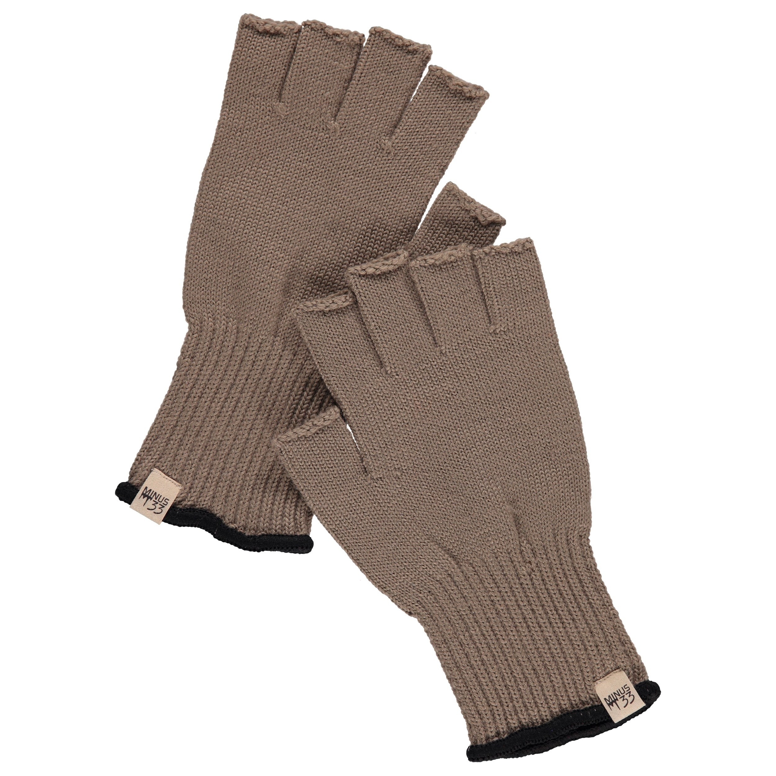 Minus33 Merino Wool Fingerless Gloves Lightweight - Tan 499