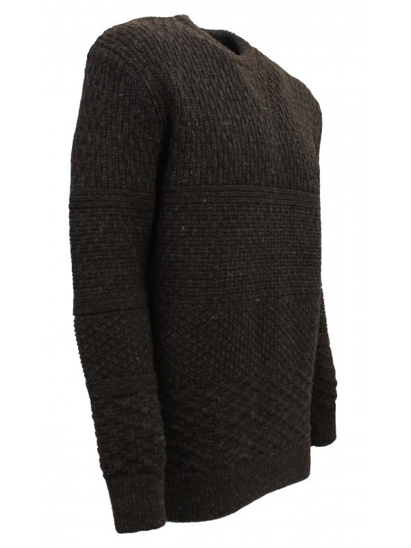 TW Kempton Ecosse Pure Black Welsh Wool Sweater