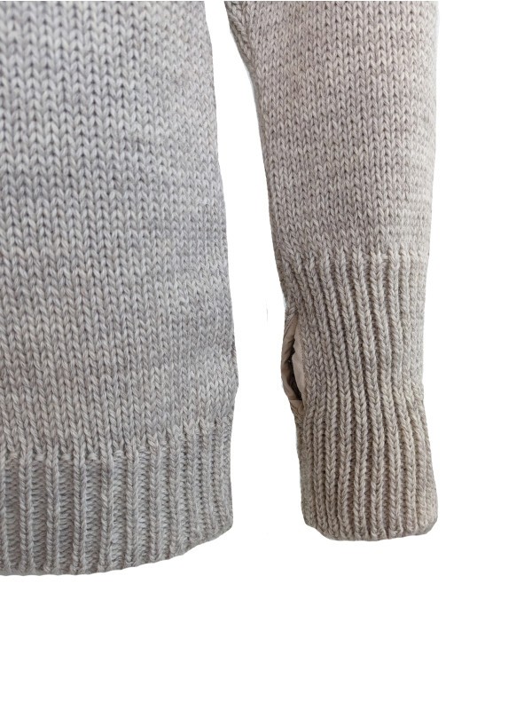 Grampian Undyed Wool Sweater - Light Grey Welsh