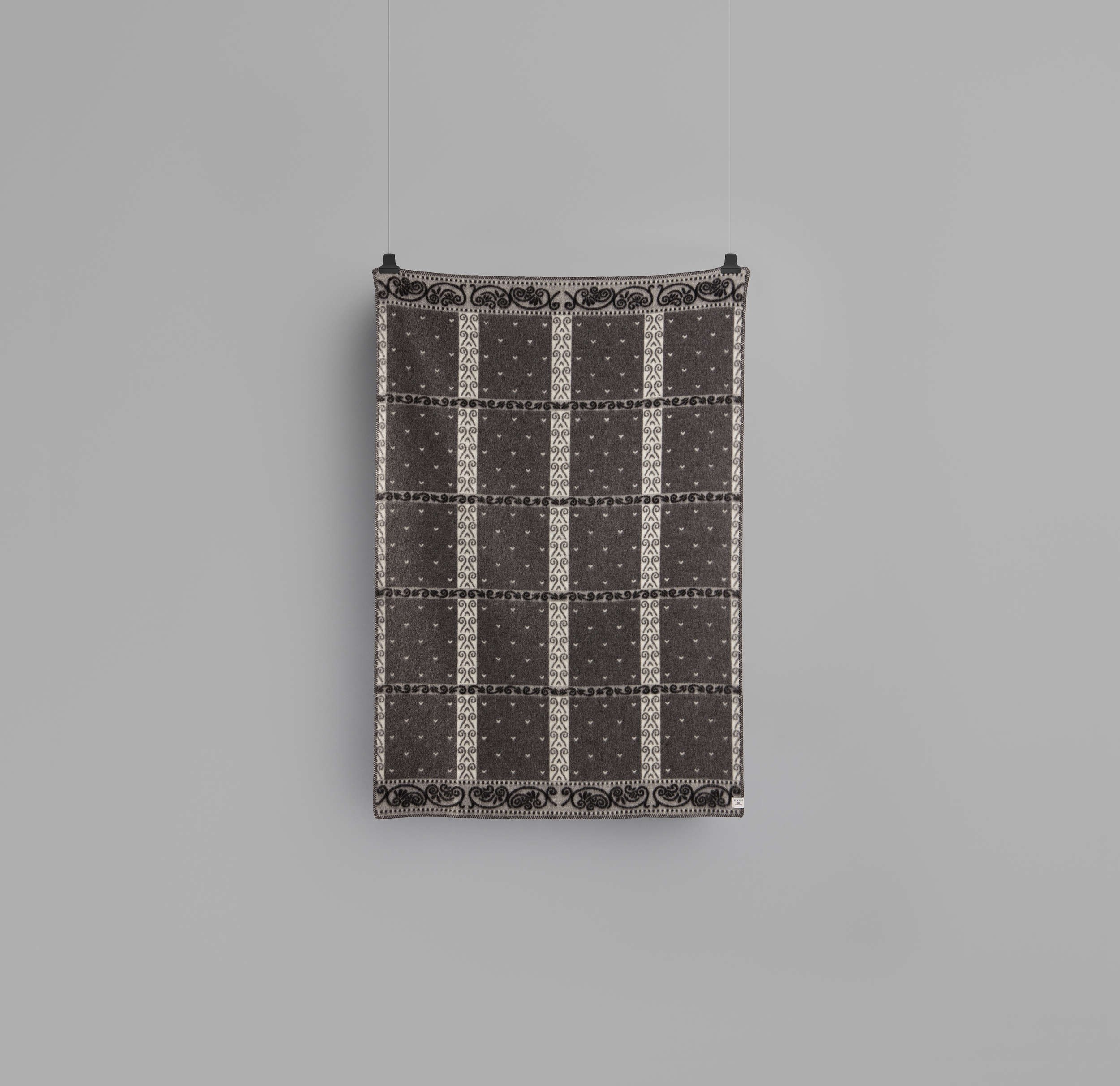 Kristin Natural Grey Wool Throw Blanket