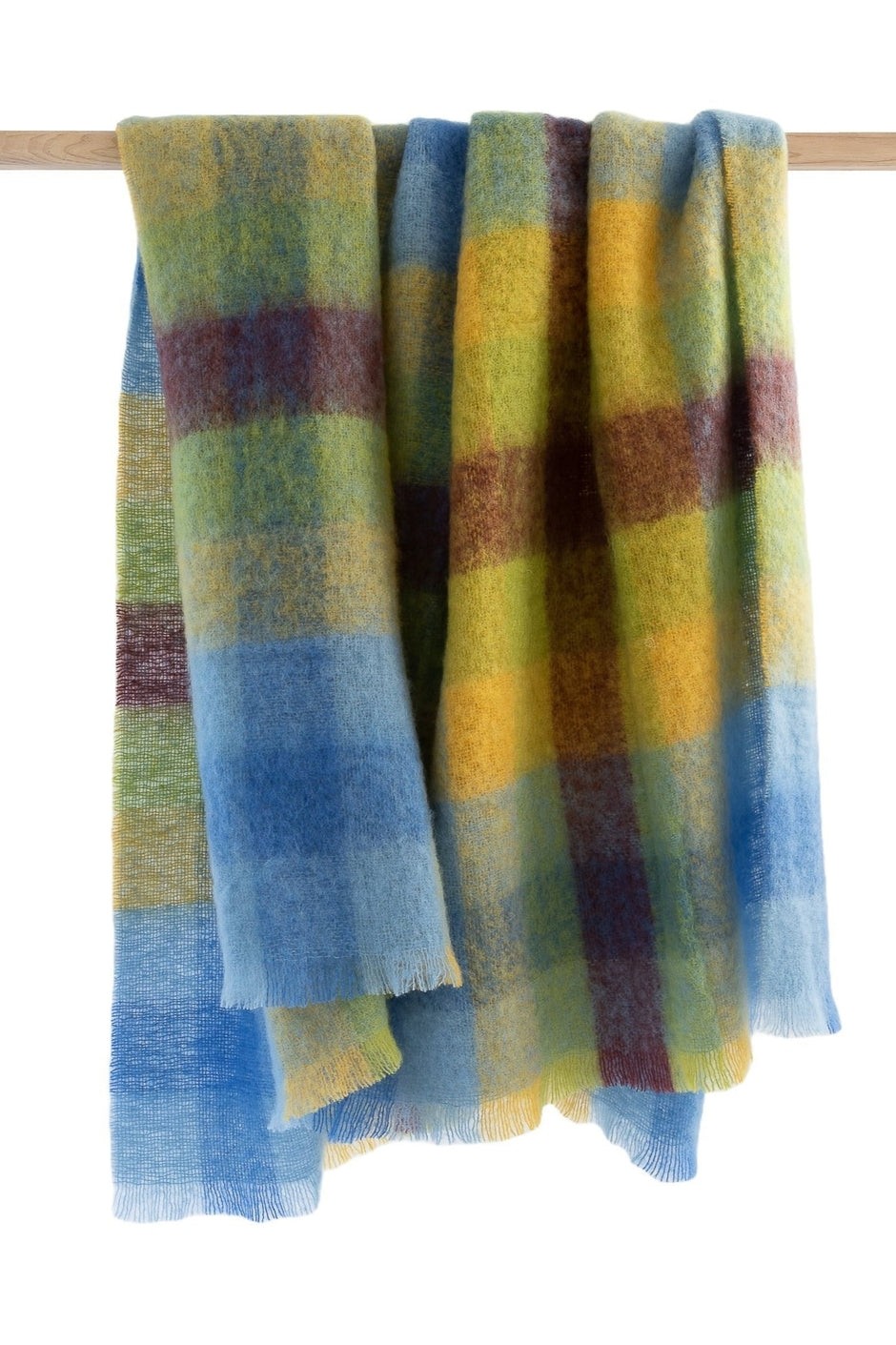 Blue yellow throw sale