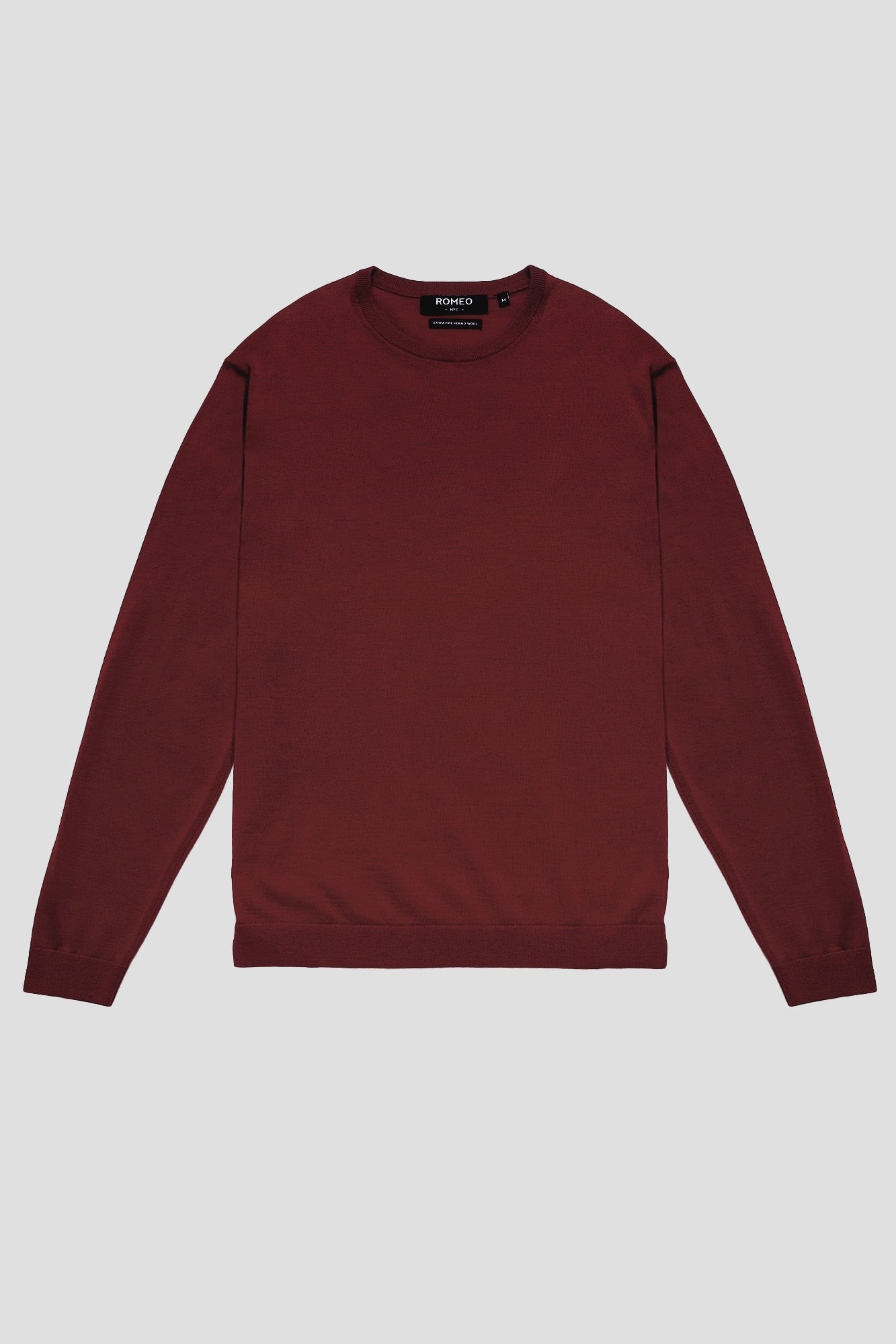 Burgundy crew neck sweater outlet