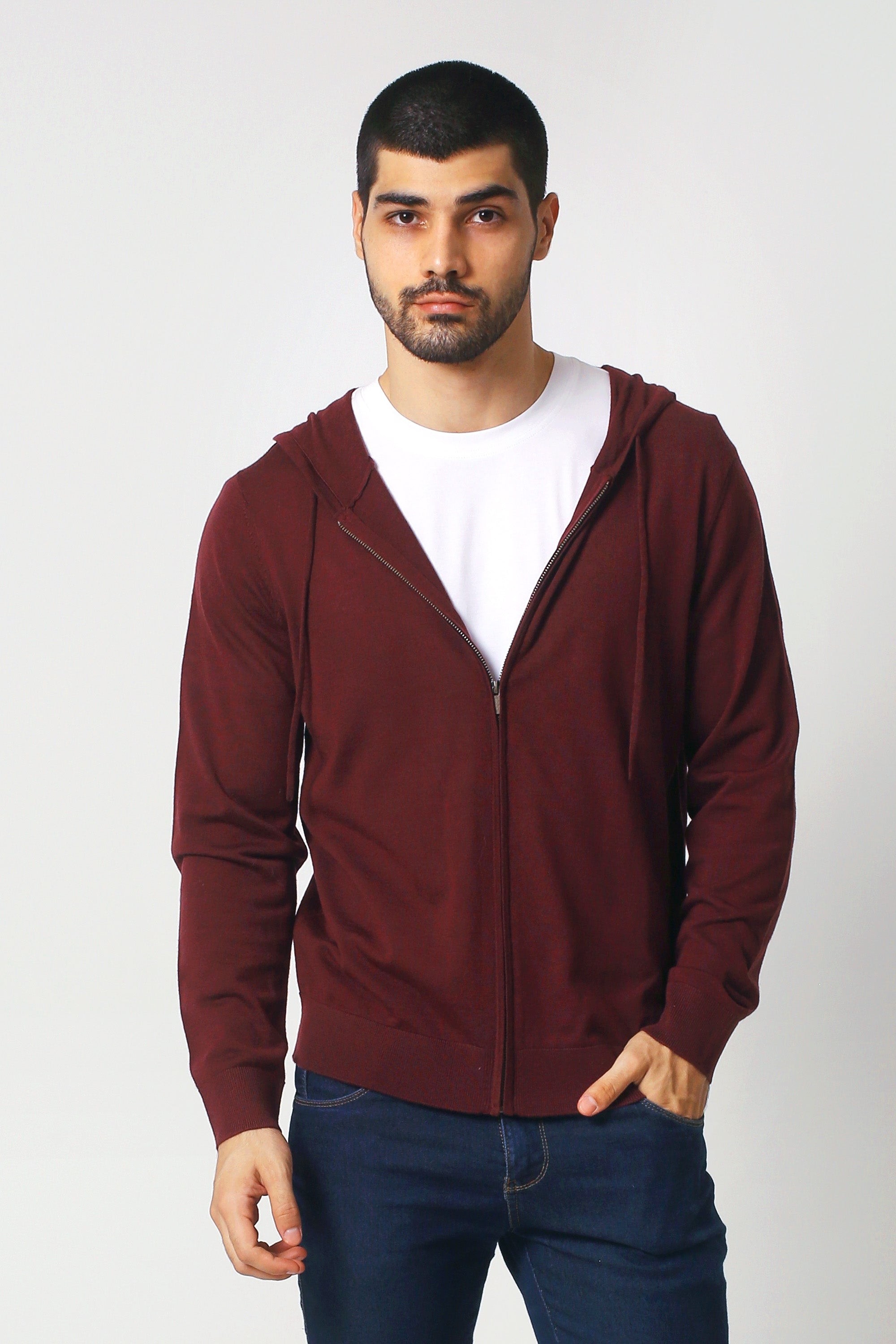 Mens merino wool full zip hoodie new arrivals