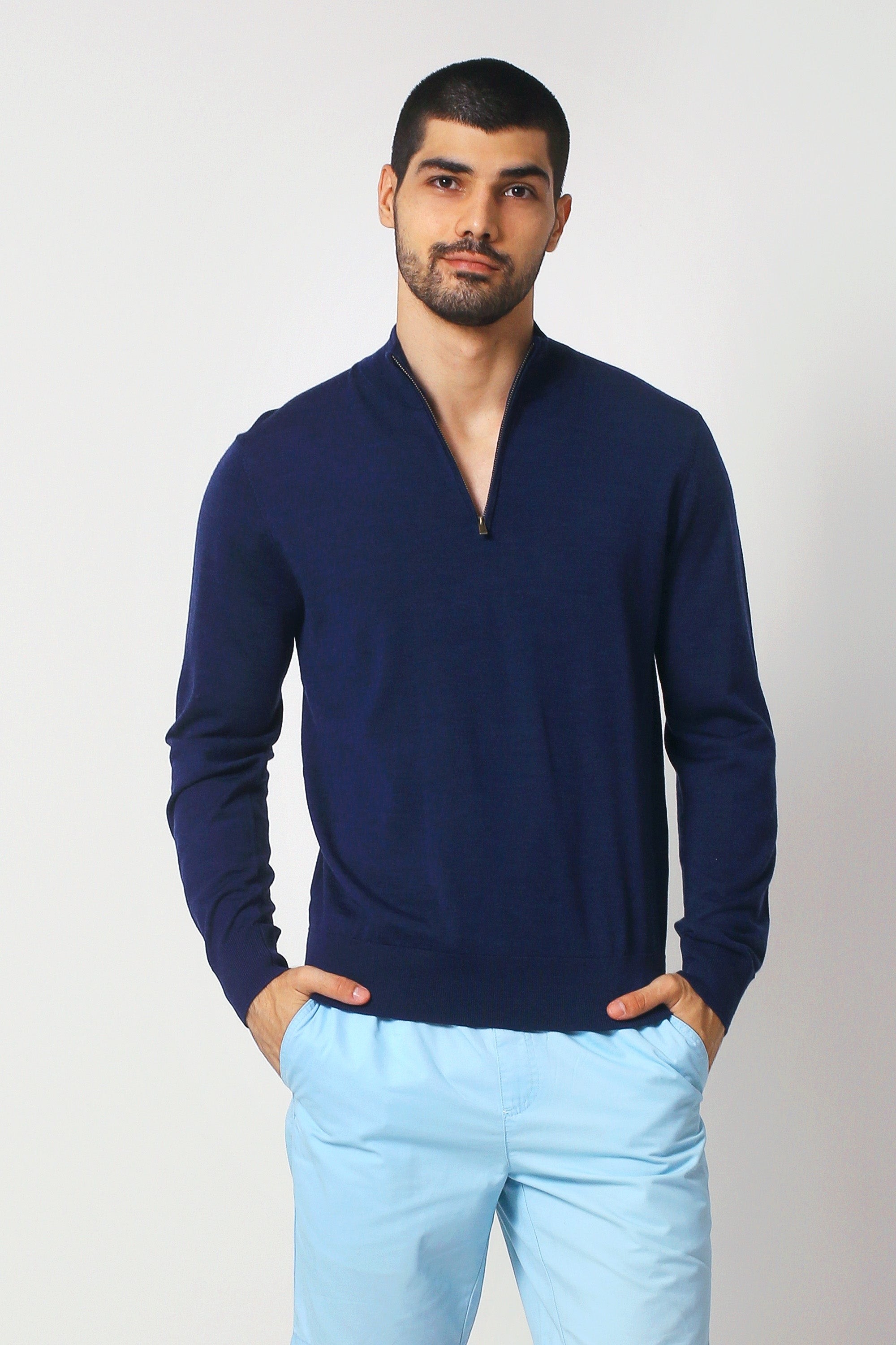 Merino quarter zip sweater online