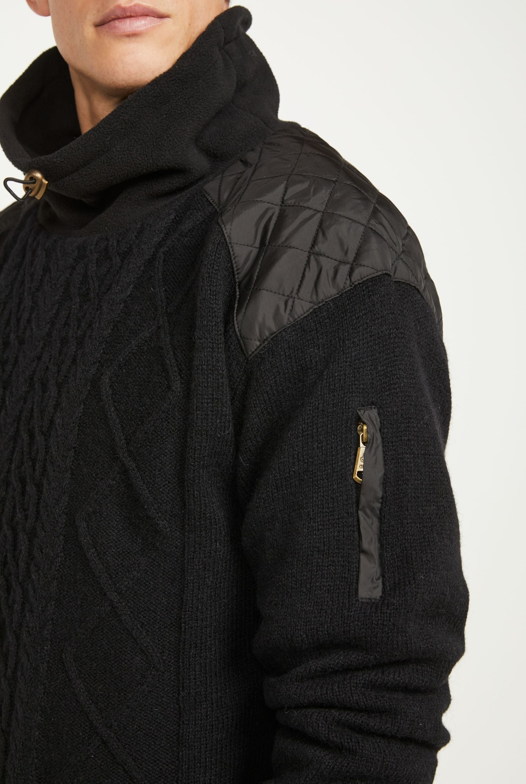 Black wool sweater mens store