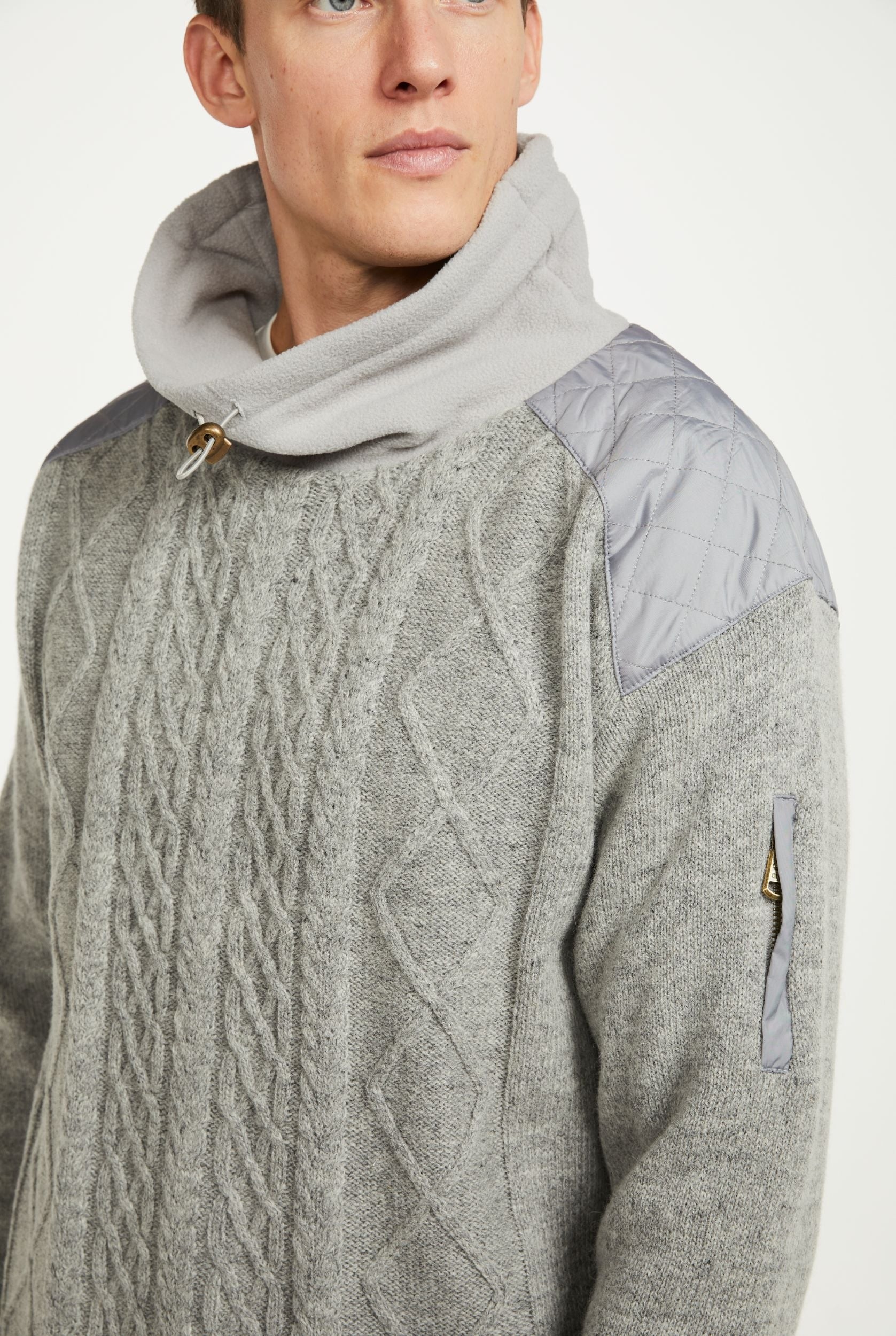 Mens cowl deals neck sweater