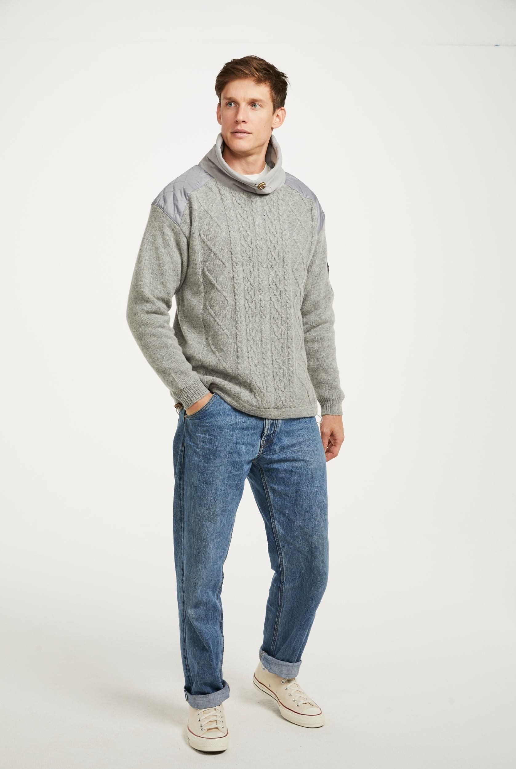 Cowl sweater mens on sale