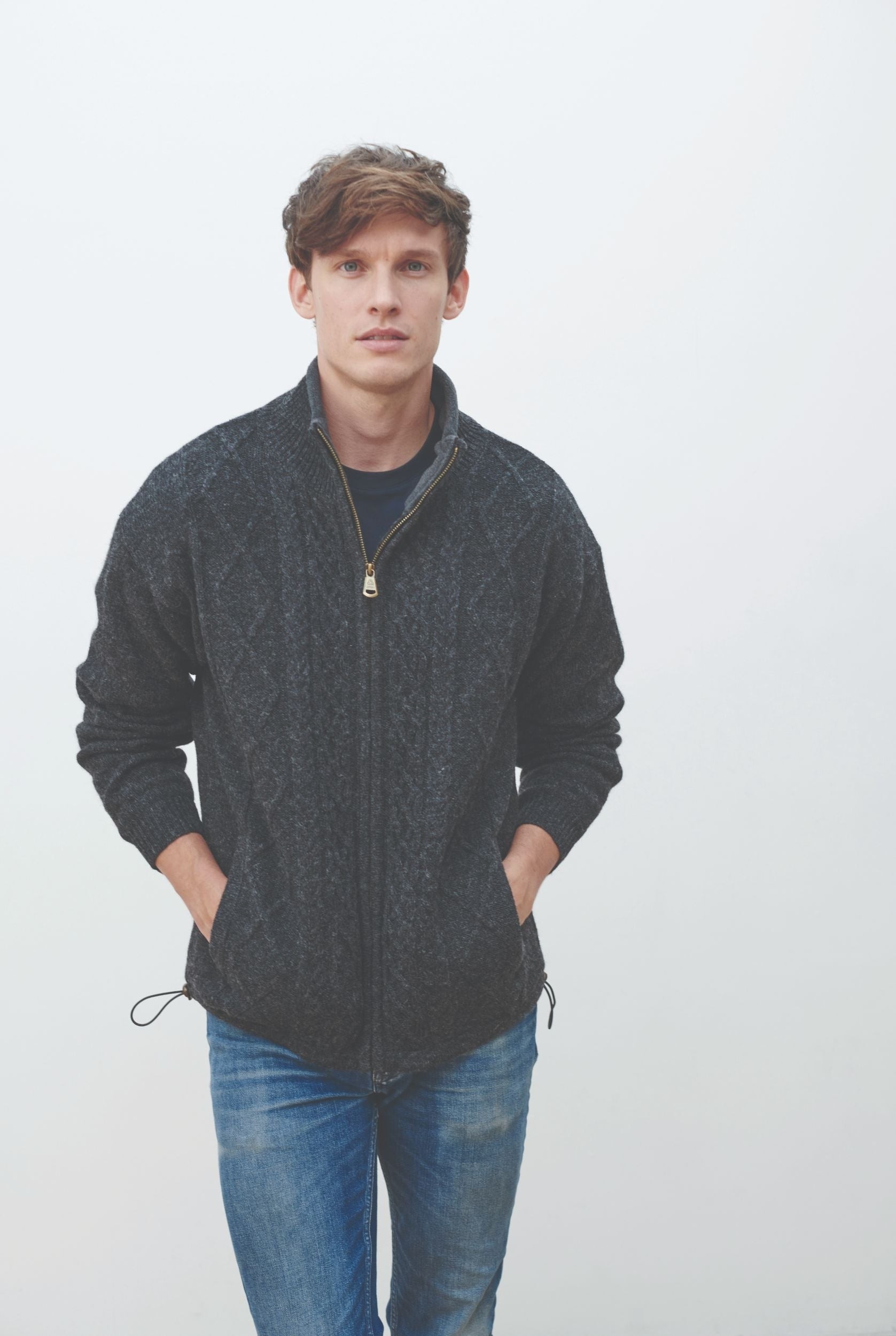 Lined cardigan mens on sale