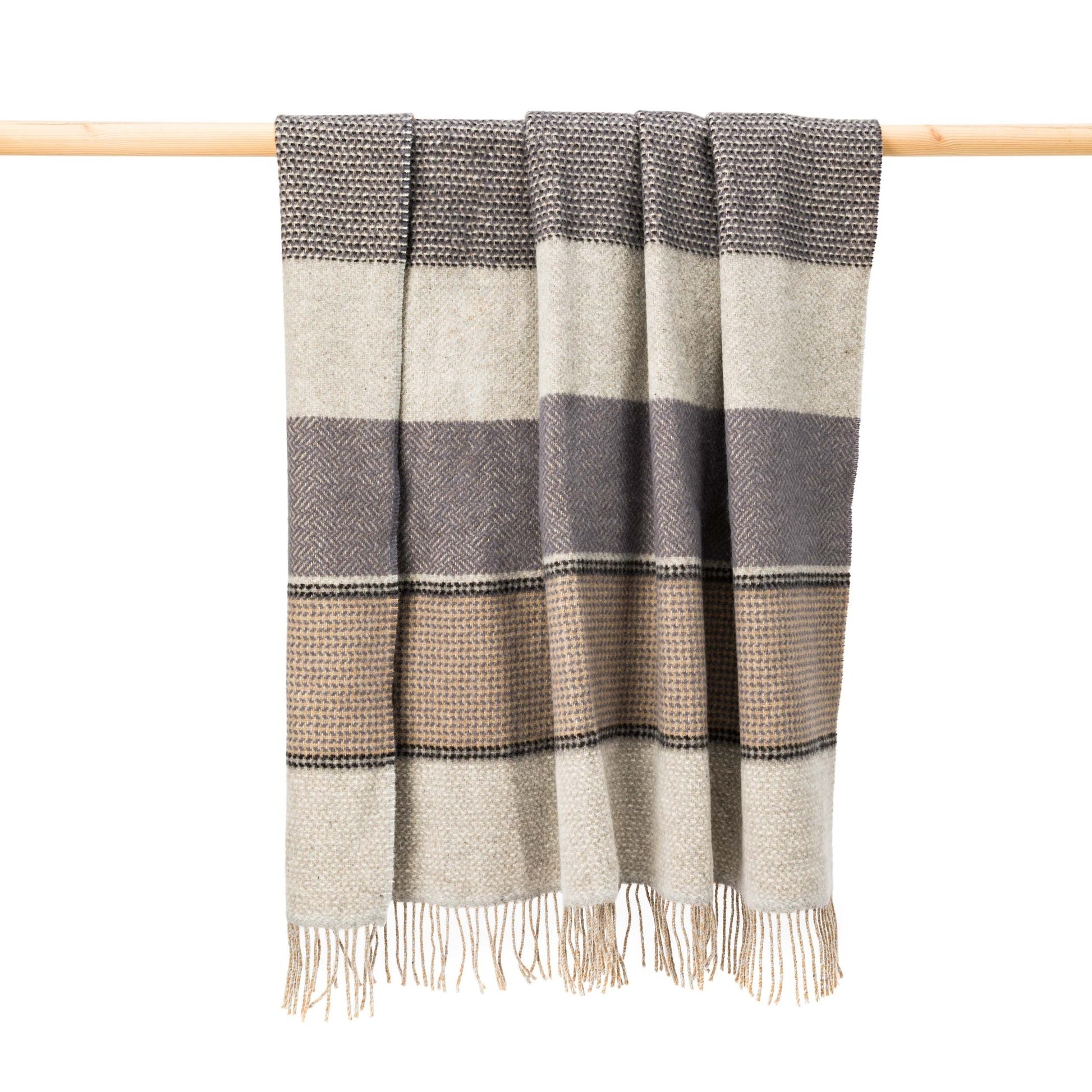 Grey beige throw online
