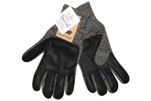 Men's ragg wool gloves store with leather palms