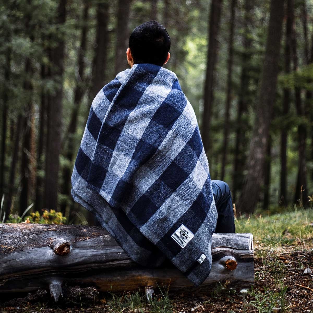 Blue wool blanket online