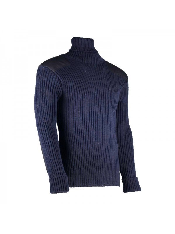 TW Kempton Chatham Woolly Pully Roll Neck Sweater Navy