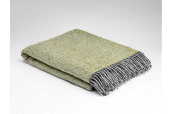 Cosy Lemon Wool Throw 100% Pure Wool Blanket