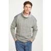 Greenwood Mens Cowlneck Wool Merino Wool Sweater - Grey