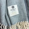 Spotted Blue 100% Merino Lambswool Blanket