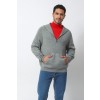 Merino Wool Half-Zip Hoodie - Mid Gray