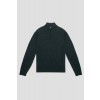 Merino Wool Quarter Zip Sweater - Hunter Green