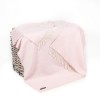 John Hanly Merino Wool Cashmere Throw Baby Pink Herringbone