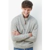 Belleek Troyer Mens Merino Wool Sweater - Grey