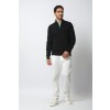 Merino Wool Sport Half Zip Sweater - Black