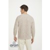 Glenamoy Aran Fisherman Raglan Crew - Tan