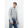 Belleek Troyer Mens Merino Wool Sweater - Grey