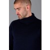 Paul James The Modern Submariner - Roll Neck Merino Wool Sweater - Navy