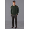 Paul James Mens Chunky British Wool Ribbed Shooting Sweater - Green