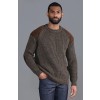 Paul James Mens Chunky British Wool Ribbed Shooting Sweater - Brown