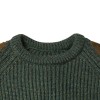 Paul James Mens Chunky British Wool Ribbed Shooting Sweater - Green