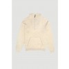 Merino Wool Half-Zip Hoodie - Beige