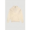 Merino Wool Half-Zip Hoodie - Beige