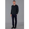 Paul James Mens 100% British Lambswool Crew Neck Sweater - Black