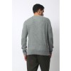 Merino Wool Raglan Crew Neck Sweater - Mid Gray