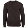 Paul James Mens 100% British Wool Heavyweight Ribbed Sweater - Brown