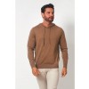 Merino Wool Pullover Hoodie Sweater - Camel