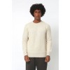 Merino Wool Raglan Crew Neck Sweater - Beige