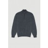 Merino Wool Sport Half Zip Sweater - Anthracite