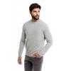 Classic Round Neck Grey Alpaca Sweater