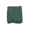 Aran Kiwi / Connemara Green Plaited Celtic Knitted Wool Throw Blanket