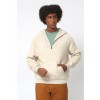 Merino Wool Half-Zip Hoodie - Beige