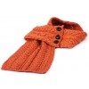 Aran Merino Autumn Leaf Buttoned Loop Scarf