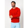 Merino Wool Pullover Hoodie Sweater - Red