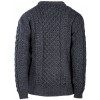 Traditional Aran Ash Black Sweater